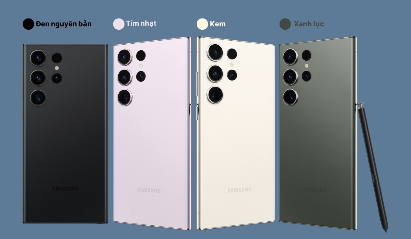 Điện thoại Samsung Galaxy S23 Ultra màu sắc trẻ trung