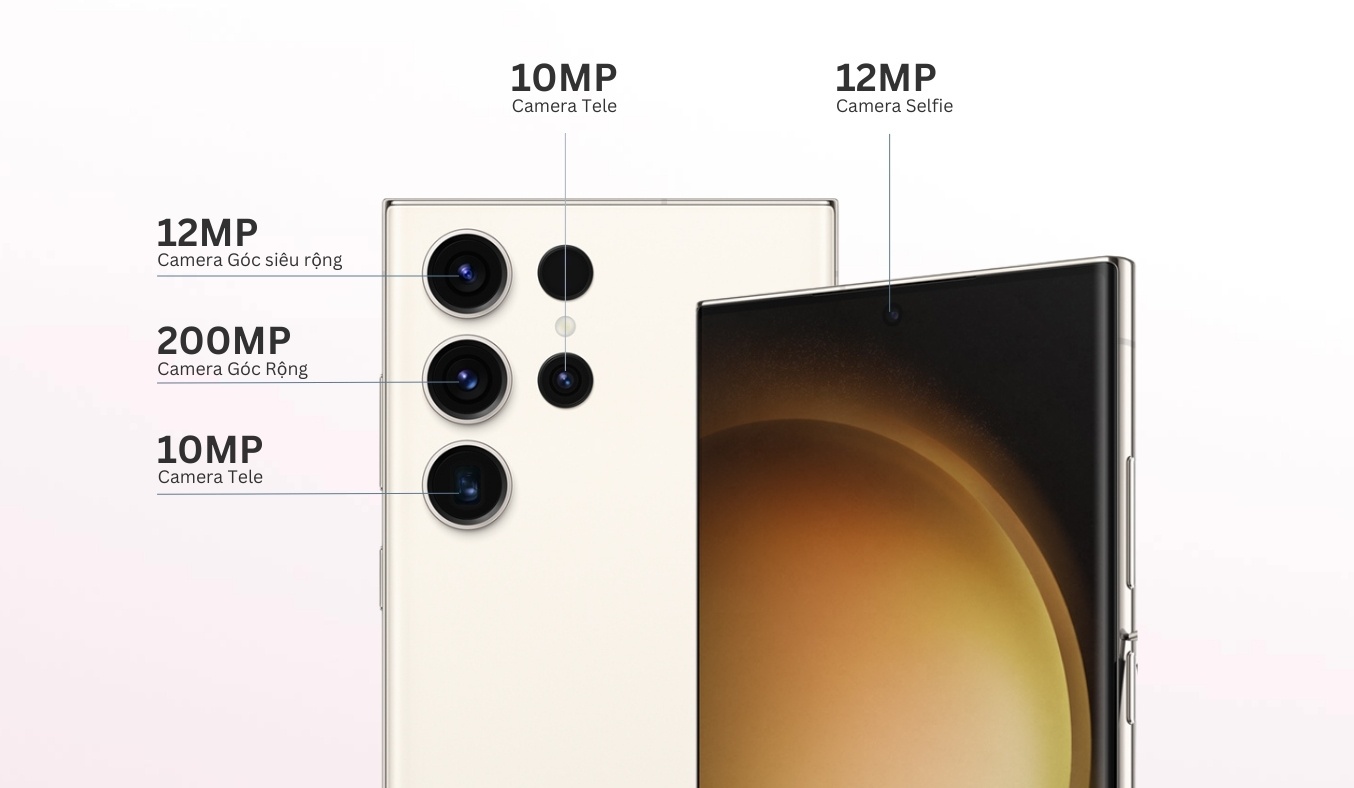 Điện thoại Samsung Galaxy S23 Ultra camera phân giải cao
