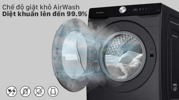 Chế độ giặt khô AirWash của máy giặt Samsung