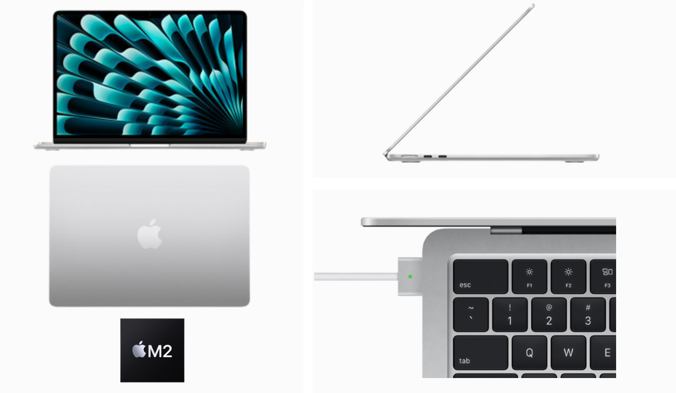 Laptop Macbook Air M2 2023 8GB/512GB/10 Core GPU MQKT3SA/A Bạc chip Apple M2 và GPU 10 nhân