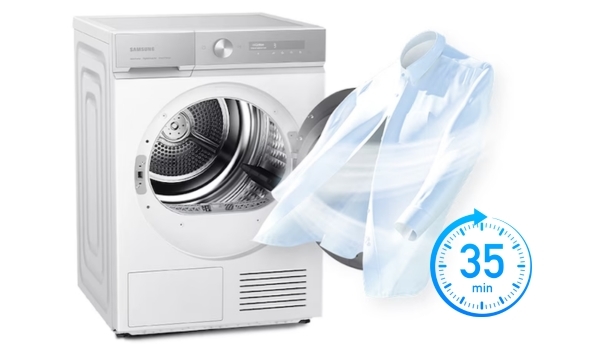 Máy sấy bơm nhiệt Samsung Inverter 9 kg DV90BB9440GHSV - Sấy siêu tốc Quick Dry 35 phút