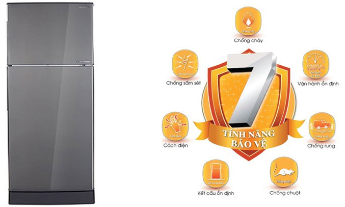 Tủ lạnh Sharp Inverter 196 lít SJ-X201E-DS Vận hành mạnh mẽ và hoàn toàn an toàn