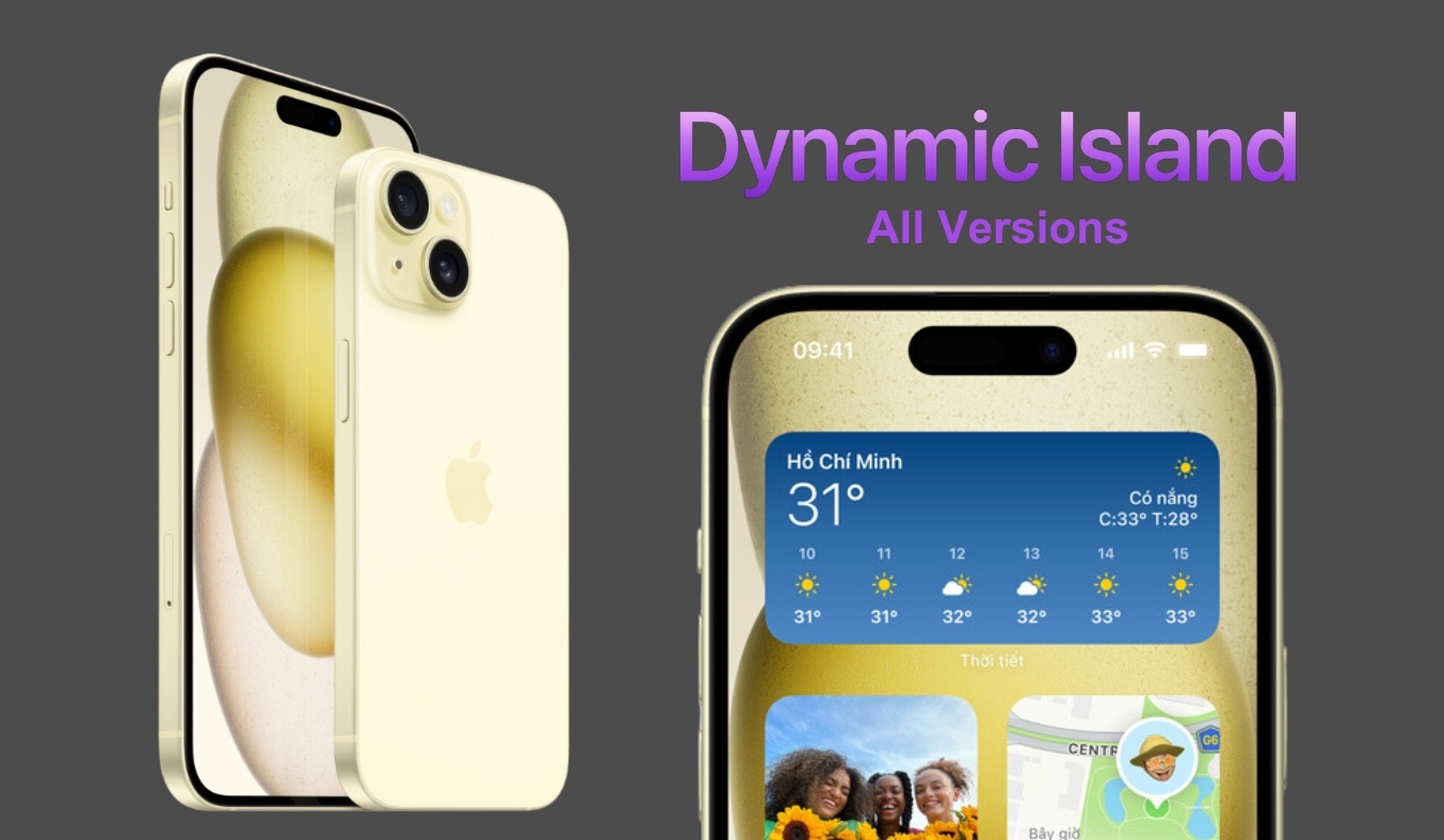 Điện thoại iPhone 15 Series - màn hình viên thuốc Dynamic Island