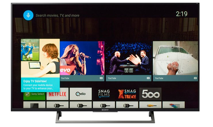 Smart tivi 4K 55 inch Sony KD-55X8500E tìm kiếm nội dung bằng giọng nói
