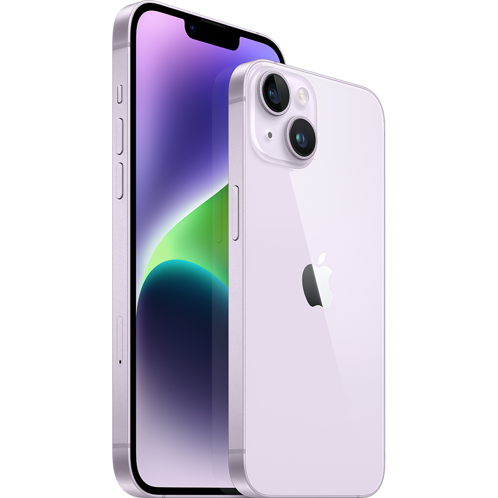 Điện thoại iPhone 14 512GB Tím mặt nghiêng